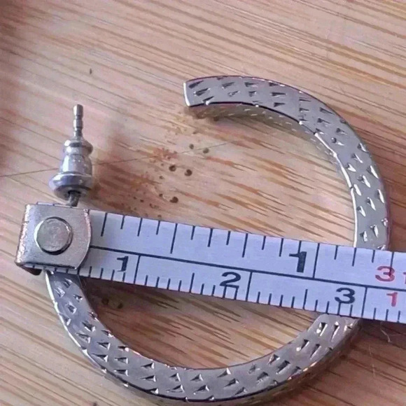 925 Sterling  silver hoop earrings - Picture 5 of 5